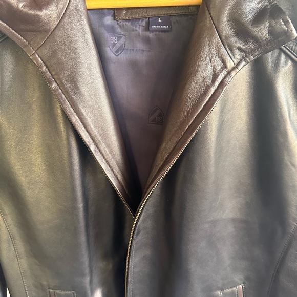Daniel Cremieux Black/ Dark Brown Leather Jacket - Picture 12 of 13